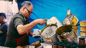 Market vendor at the Ballarò street market